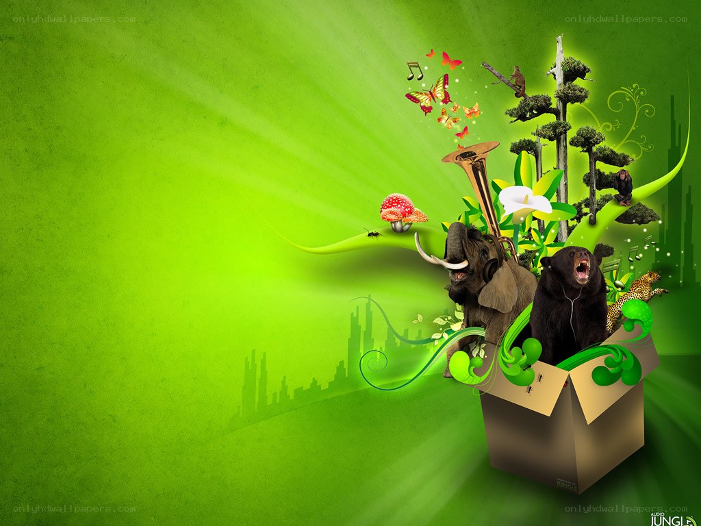 animals in a box with music