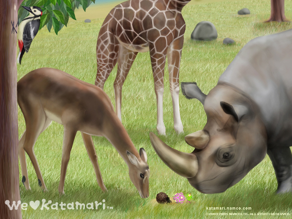 Animals in a grassy field