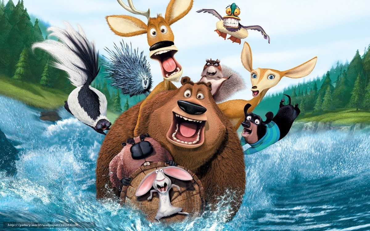 Animals in a river adventure