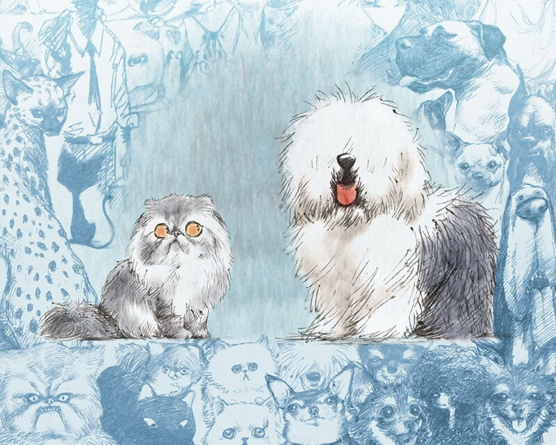 Animals in a sketchy crowd