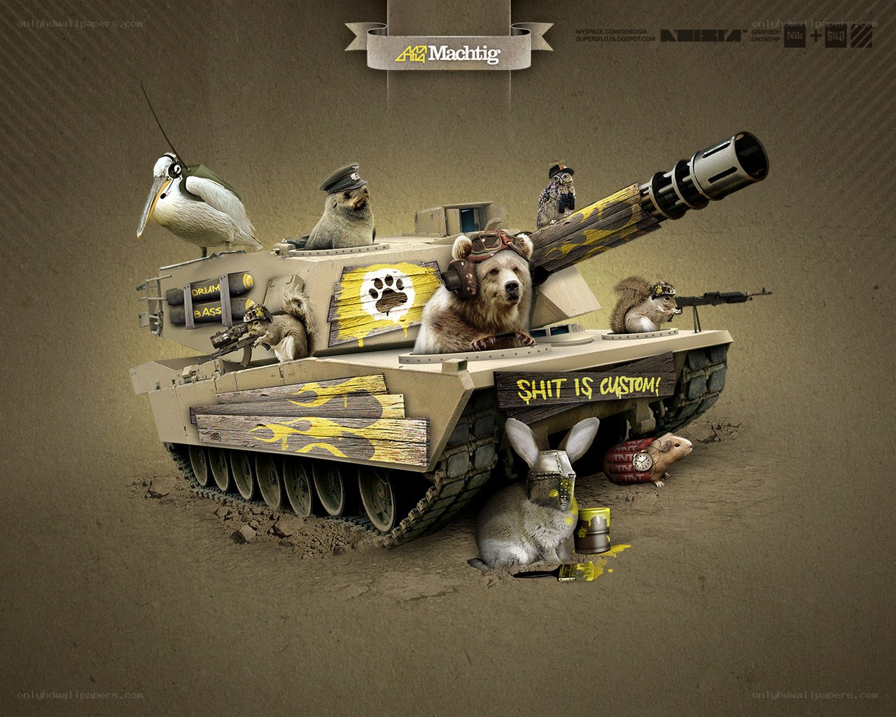 animals in a tank