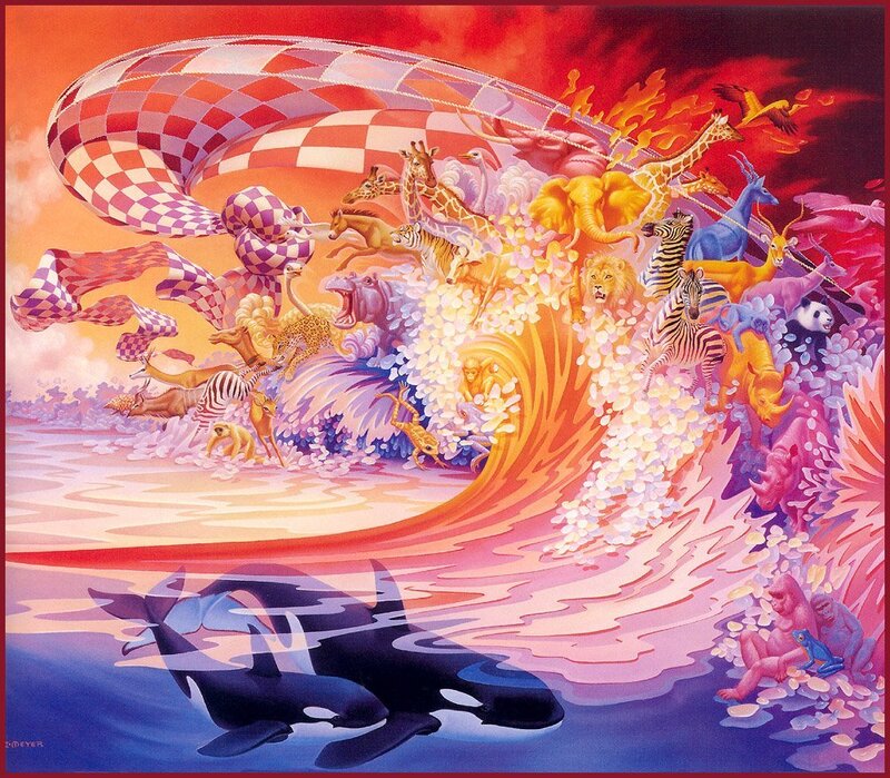 Animals in a Wave — Red
