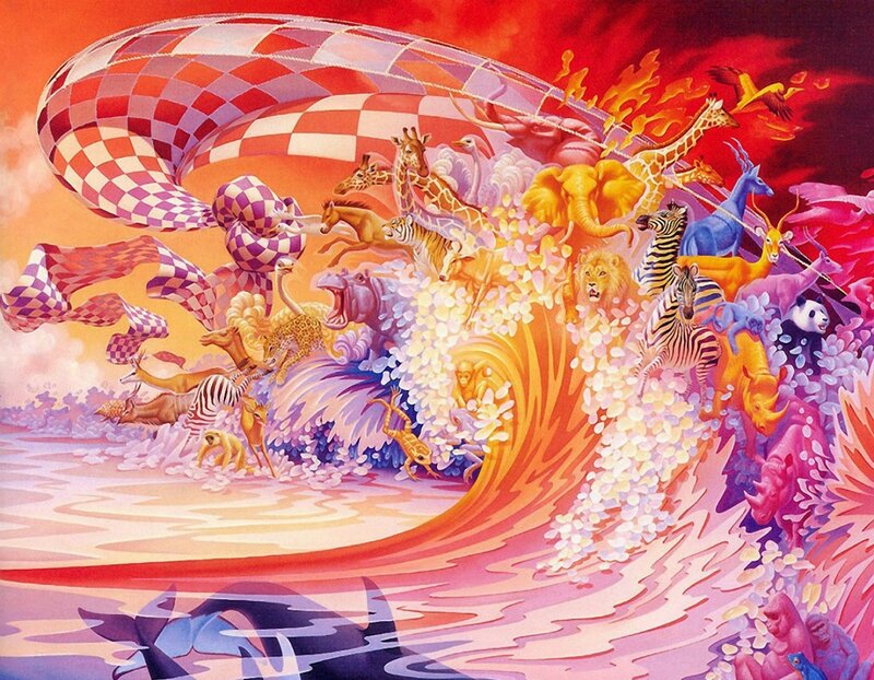 Animals in Chaotic Wave