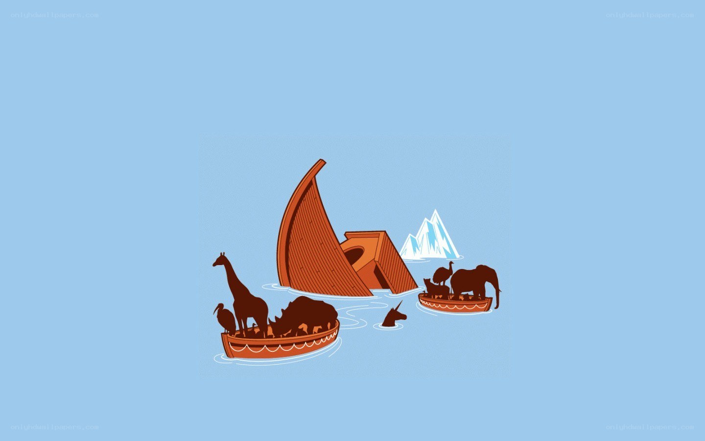 animals on boats in water