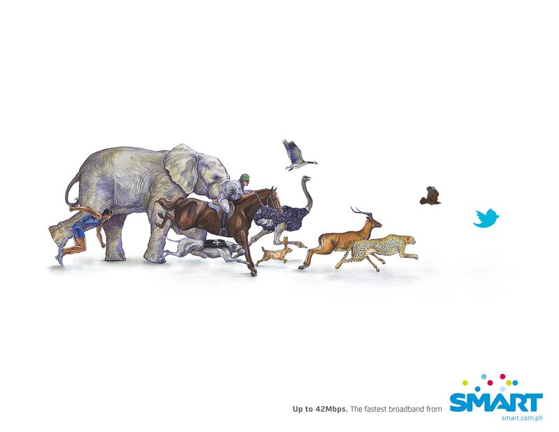 animals running with internet speed