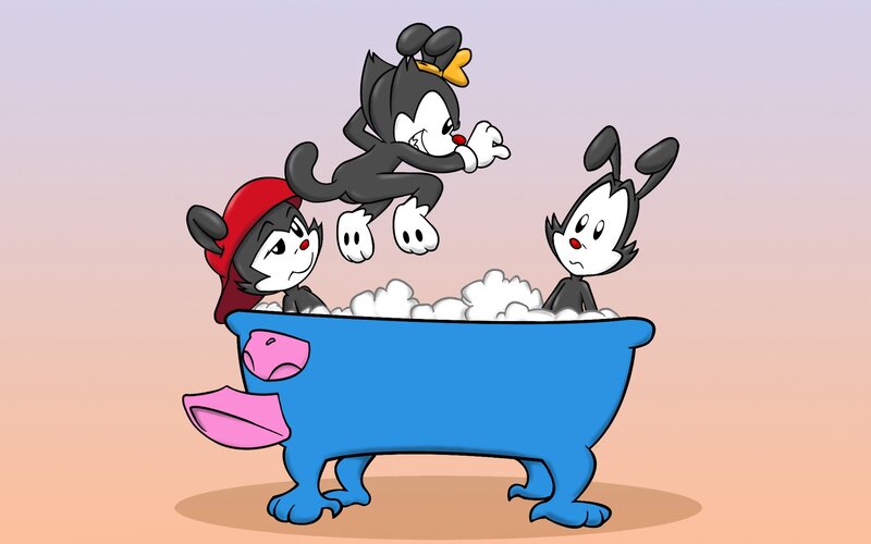 Animaniacs in a bathtub