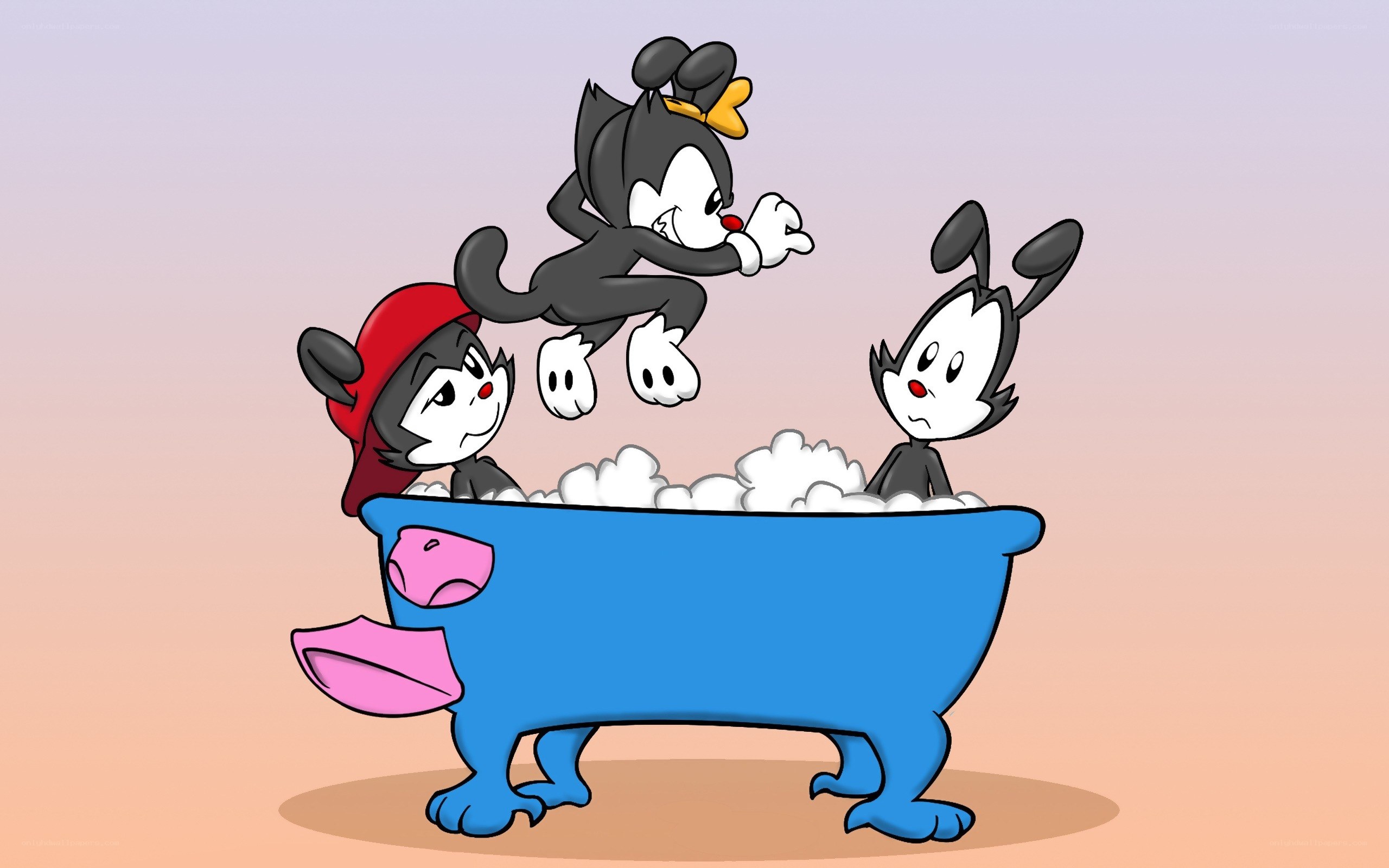 Animaniacs in a bathtub