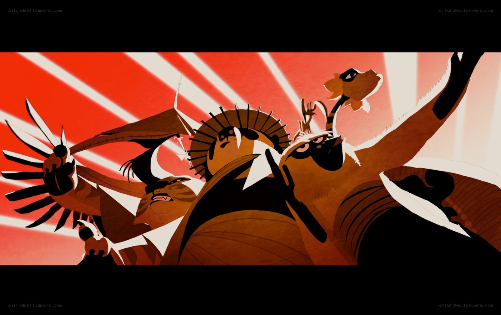 animated animal characters in action