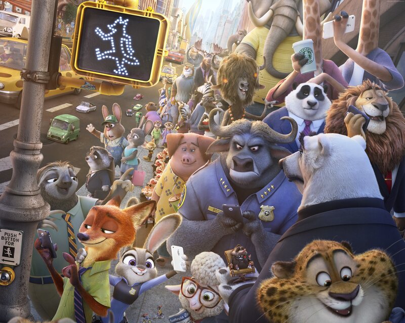 Animated Animals in City — Blue