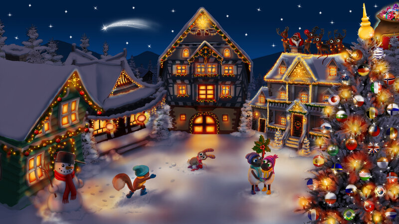 Animated Animals in Village