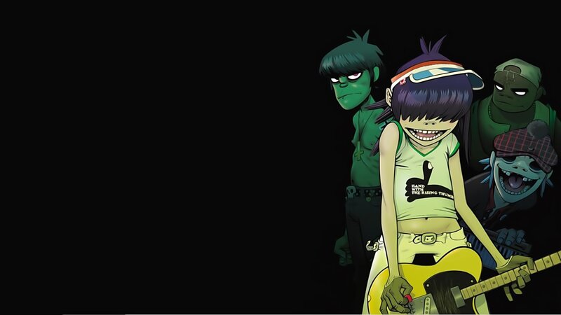 Animated Band Members — Black, Dark, Anime, Guitar