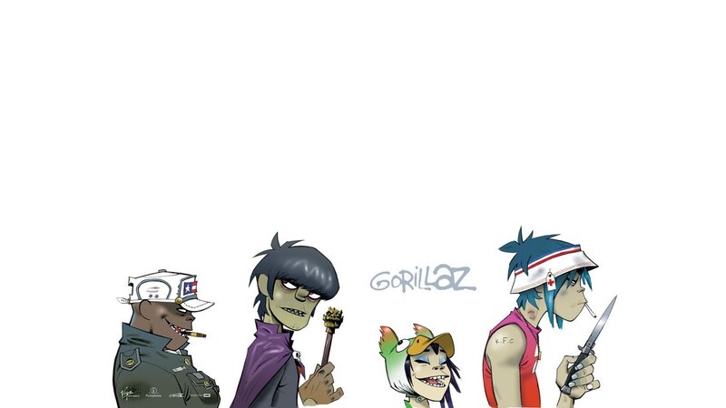Animated Band Members — White, Edgy, Digital Art