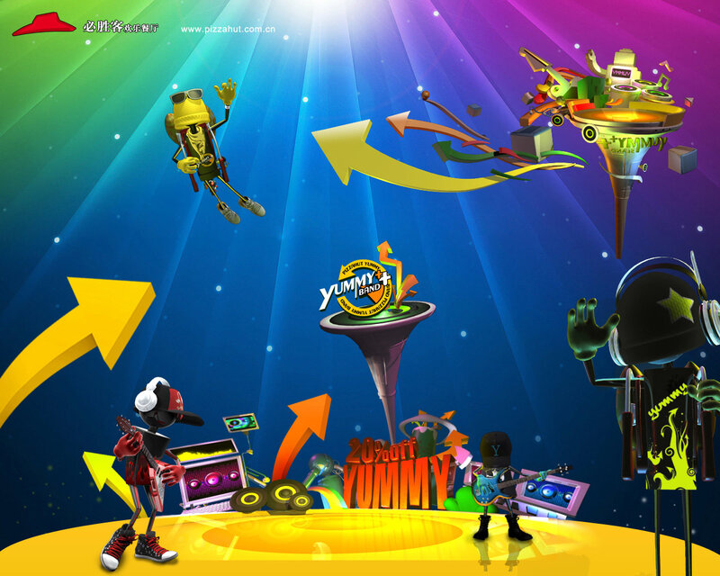 Animated Band on Stage