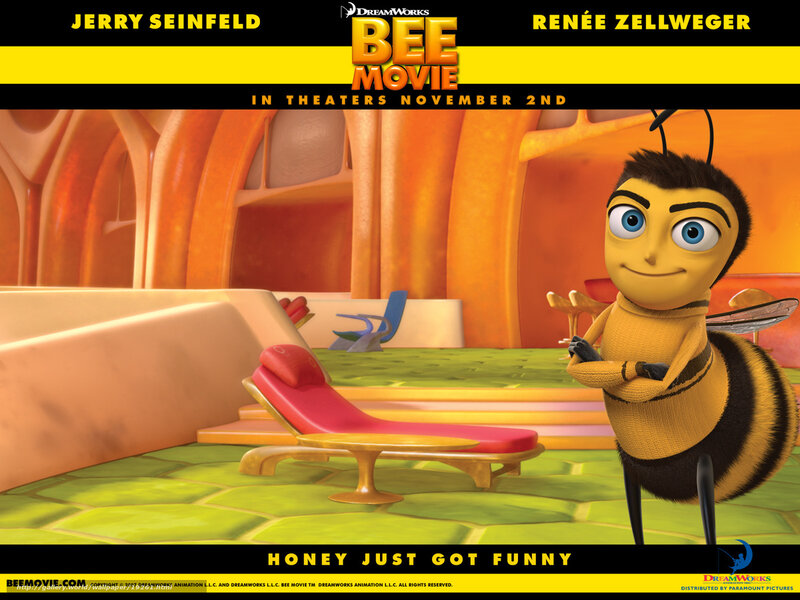 Animated Bee Character — Yellow, Humorous, 3d Render, Lounge Chair