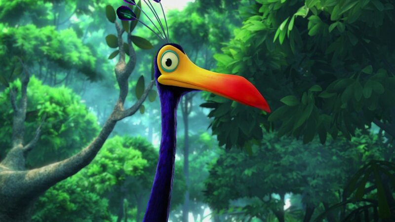Animated Bird in Jungle — Green