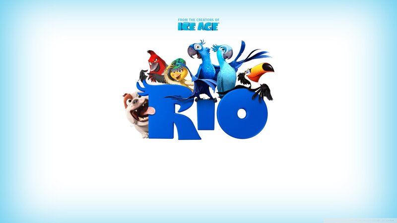 Animated Birds and Dog — Blue