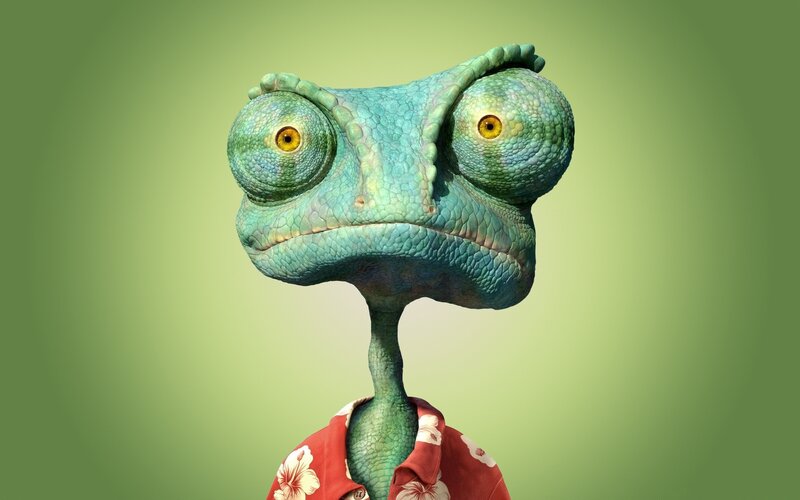 animated chameleon character