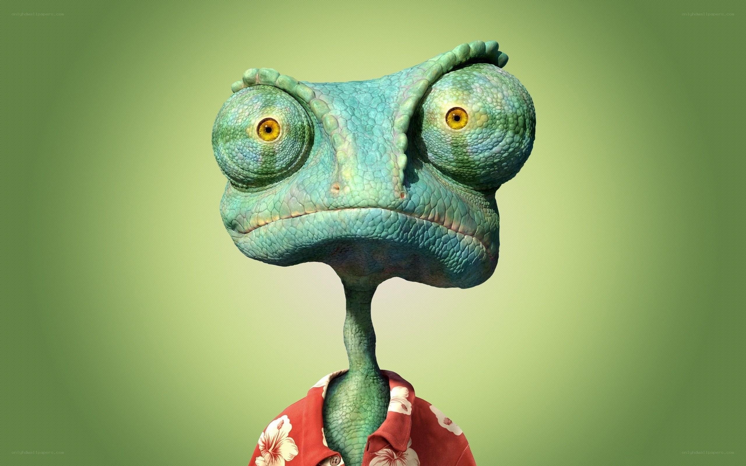animated chameleon character
