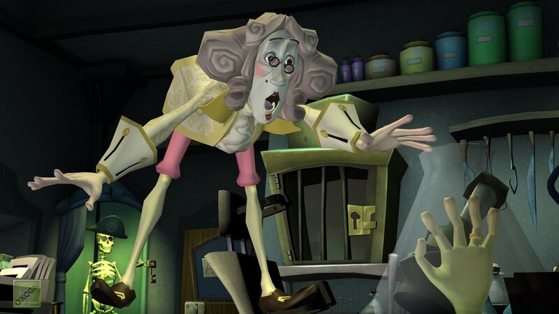 Animated character in a lab