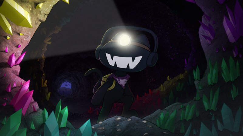 Animated Character in Cave — Black