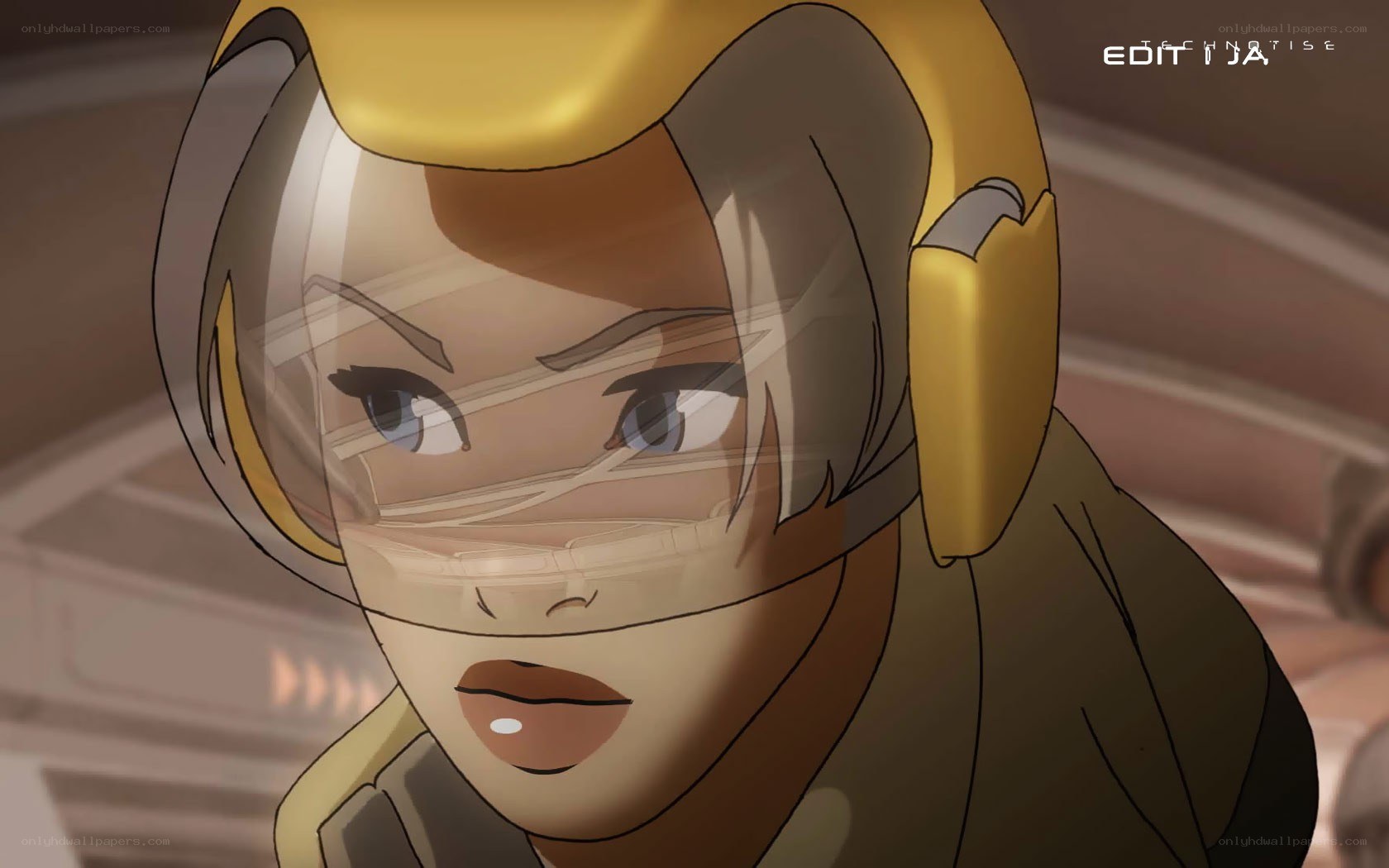 animated character in helmet