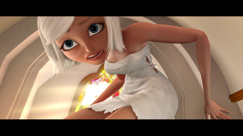 animated character in white dress