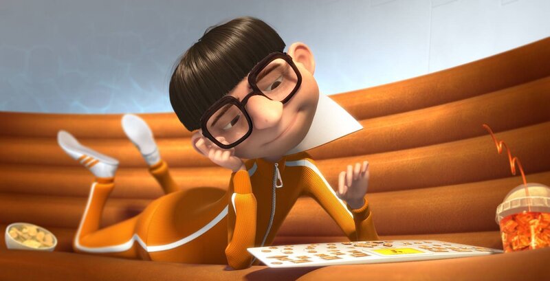 animated character on couch