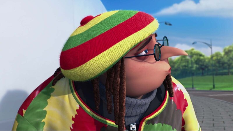 Animated Character with Dreadlocks — Red