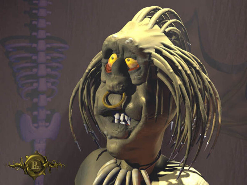 animated character with dreadlocks