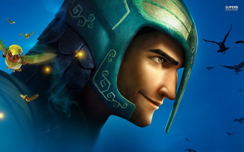 animated character with helmet