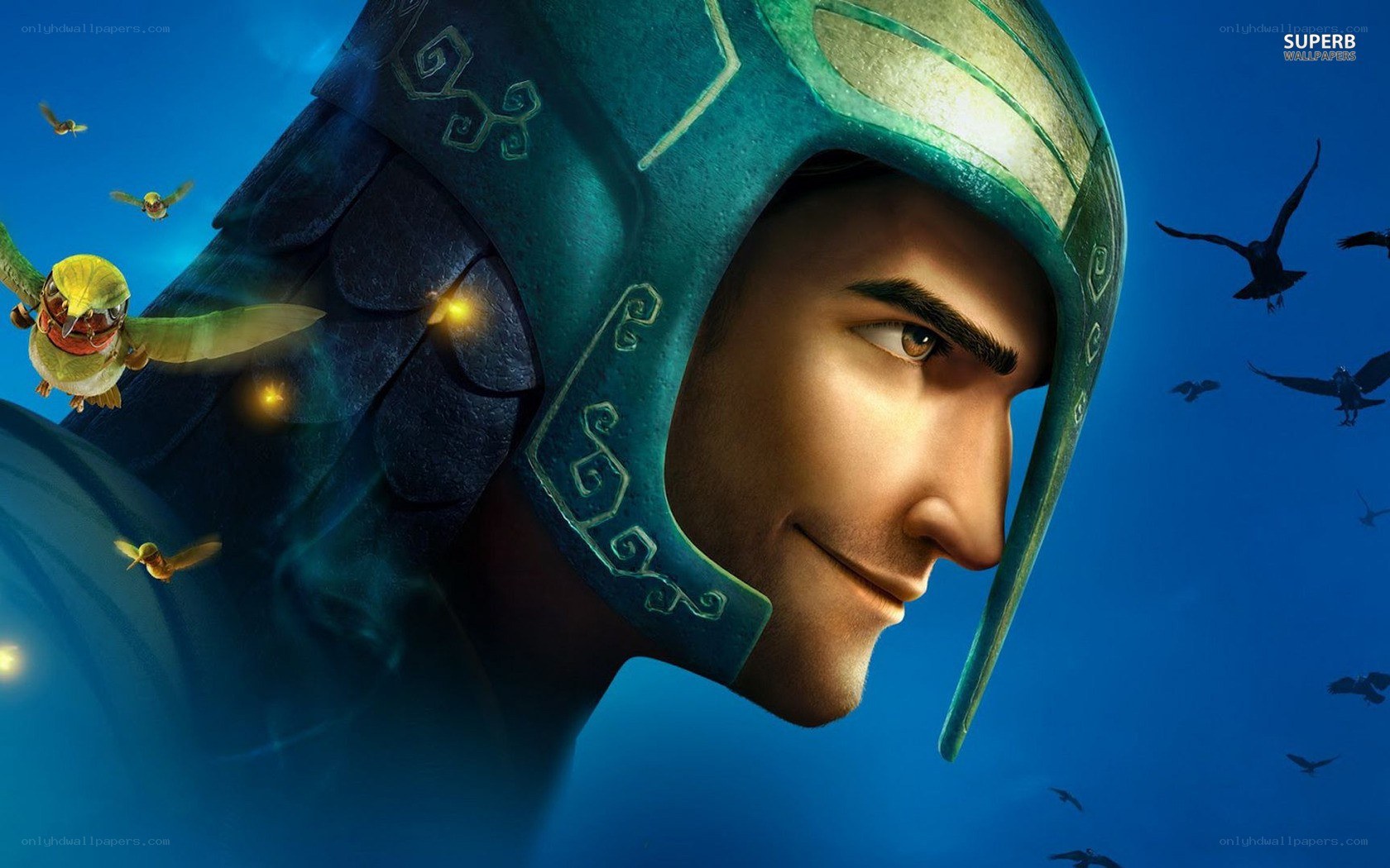 animated character with helmet