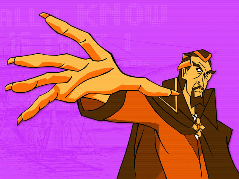 animated character with outstretched hand
