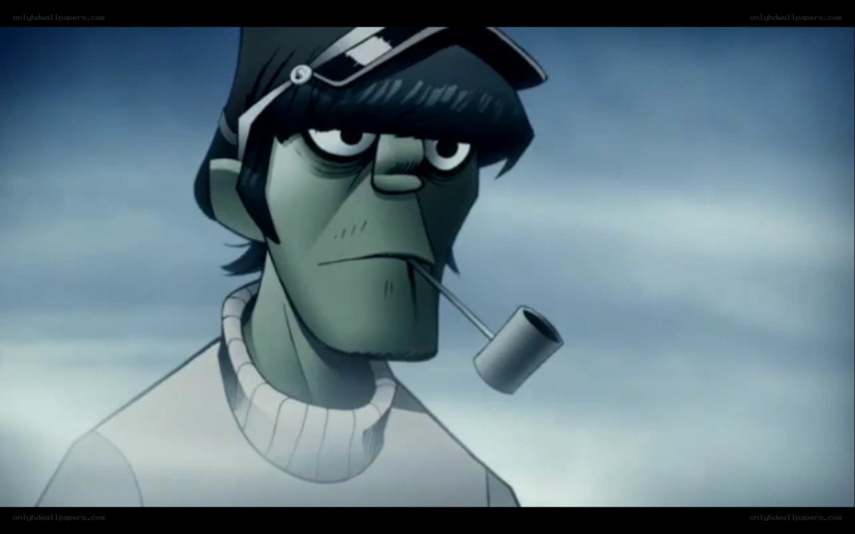 animated character with pipe