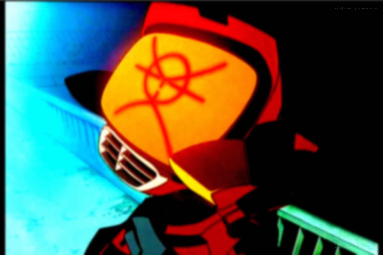 animated character with red helmet