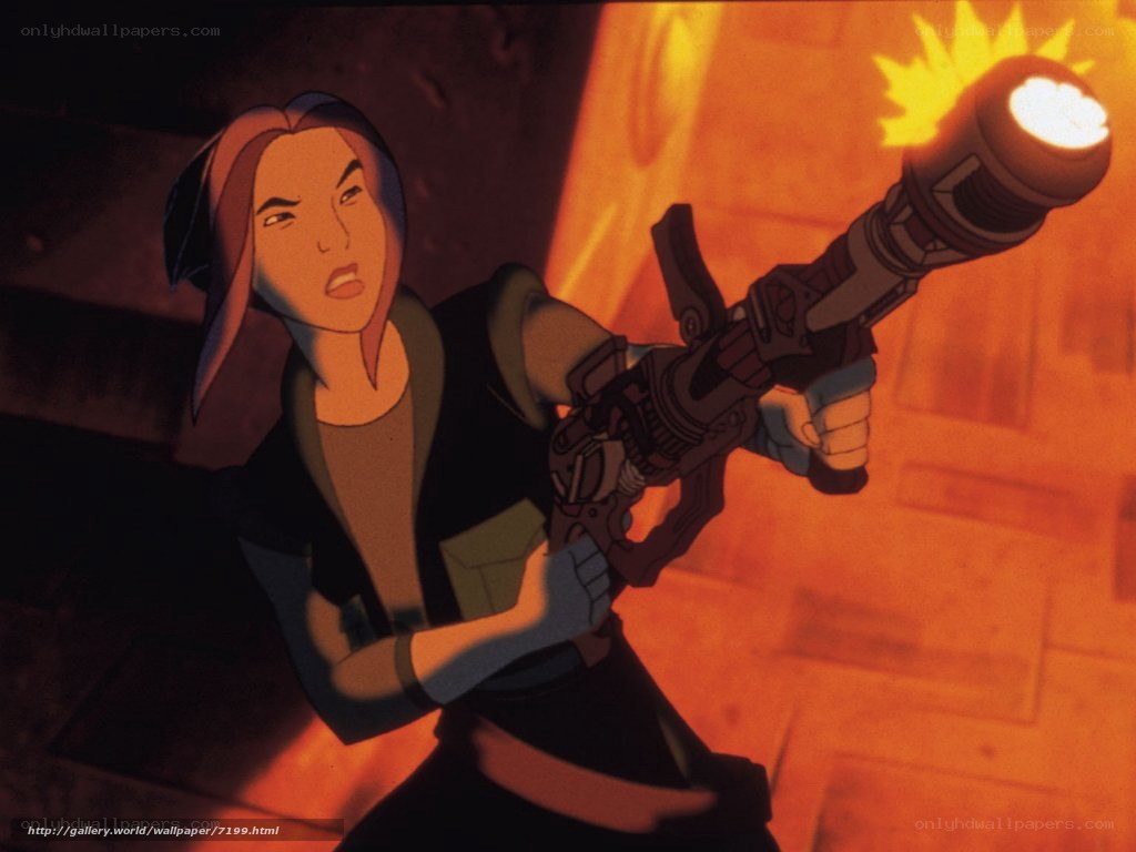 Animated character with weapon