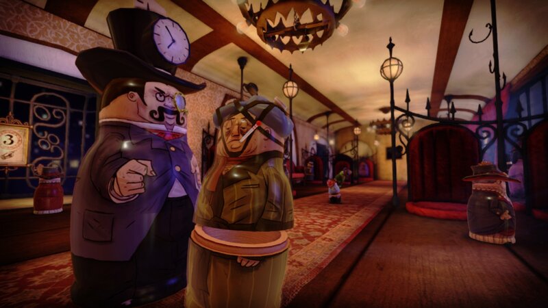 animated characters in a hallway