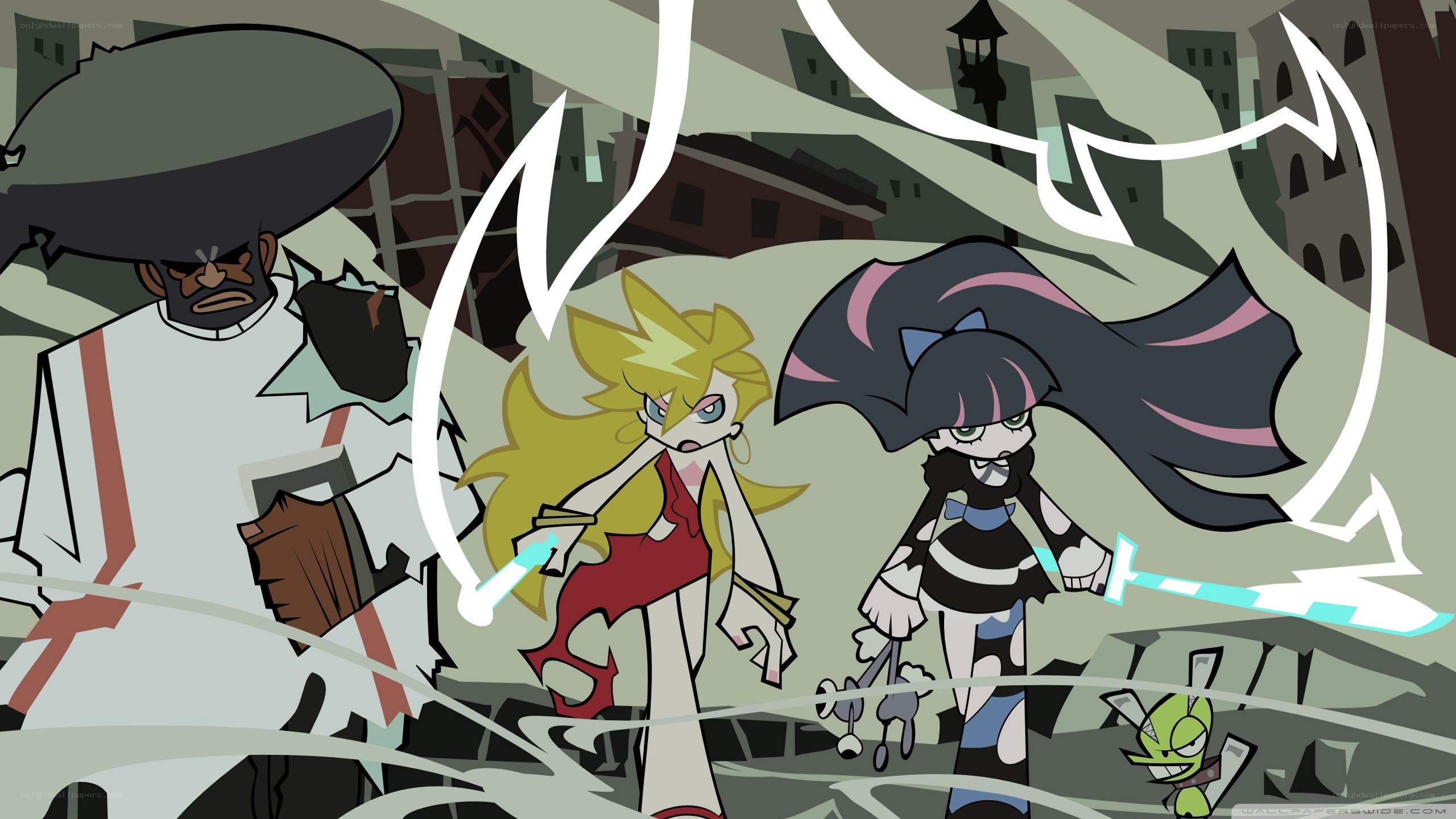 animated characters in action