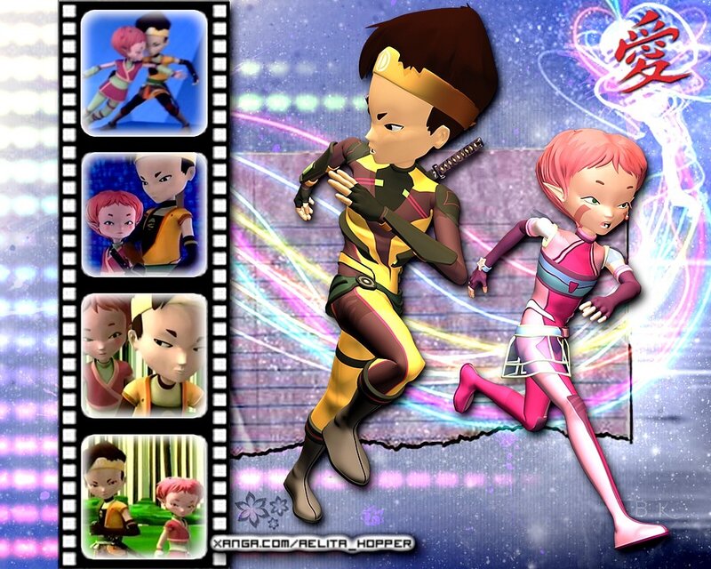 animated characters in action