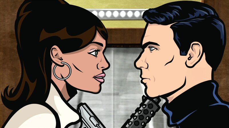animated characters in confrontation