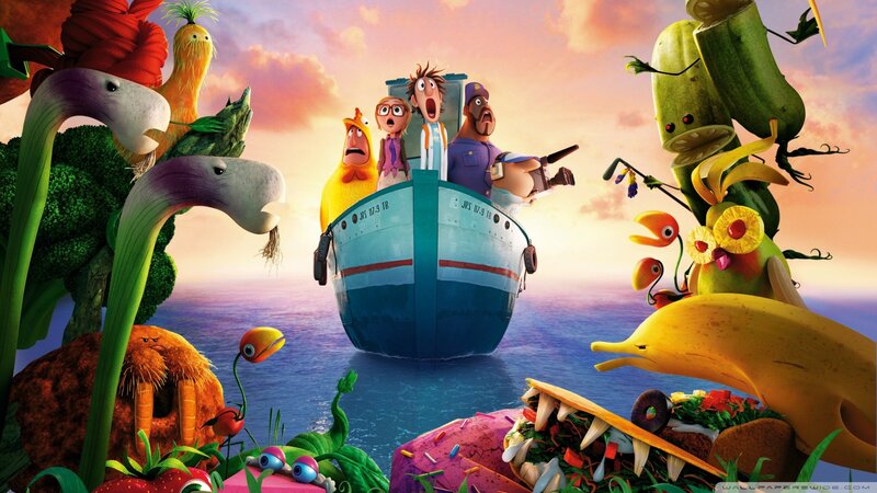 Animated Characters on Boat — Blue