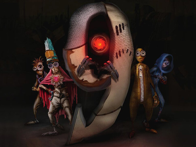 animated characters with mechanical creature