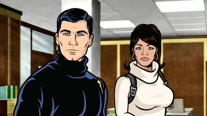 animated couple in office