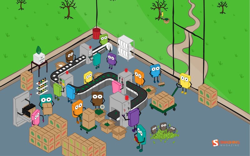 animated factory scene