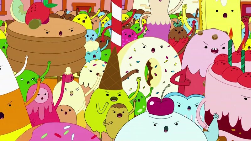 Animated Food Characters — Pink, Chaotic