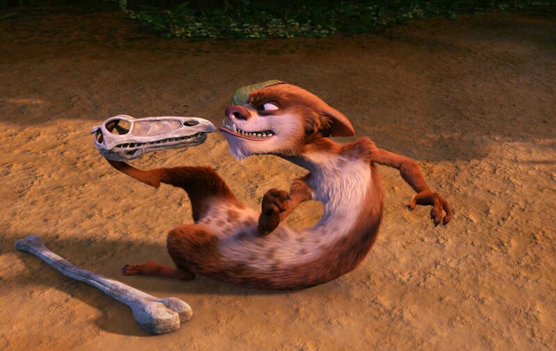 animated fox with skull