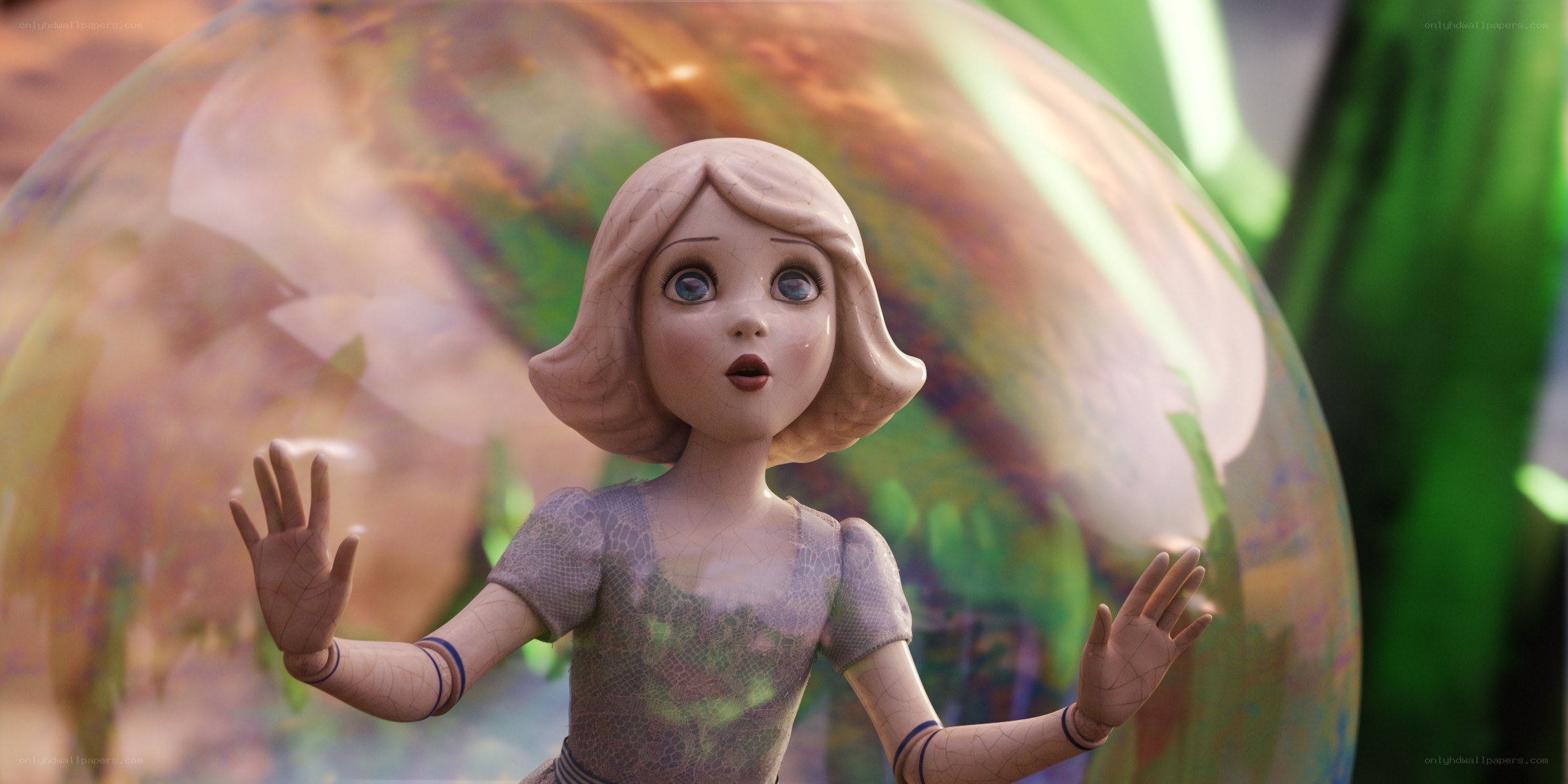 animated girl in bubble
