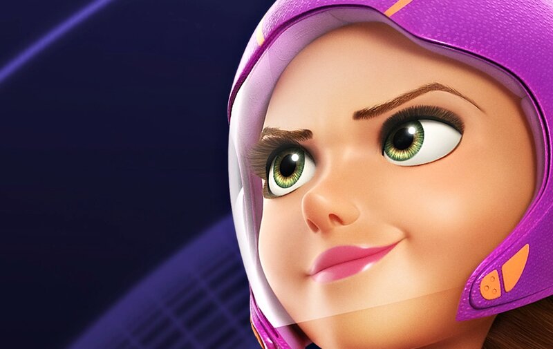 Animated Girl in Helmet