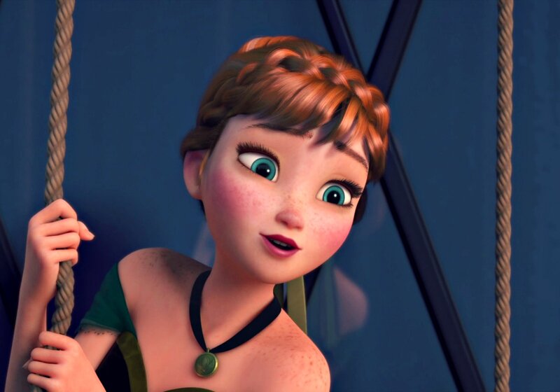 Animated Girl on Swing