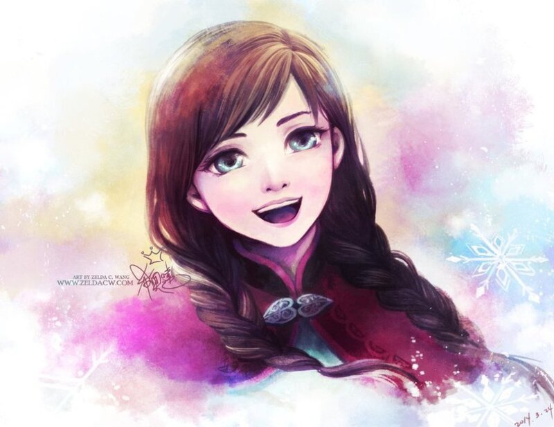 Animated Girl with Braided Hair