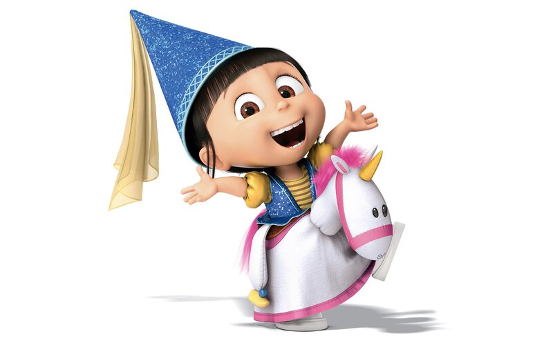 Animated Girl with Unicorn